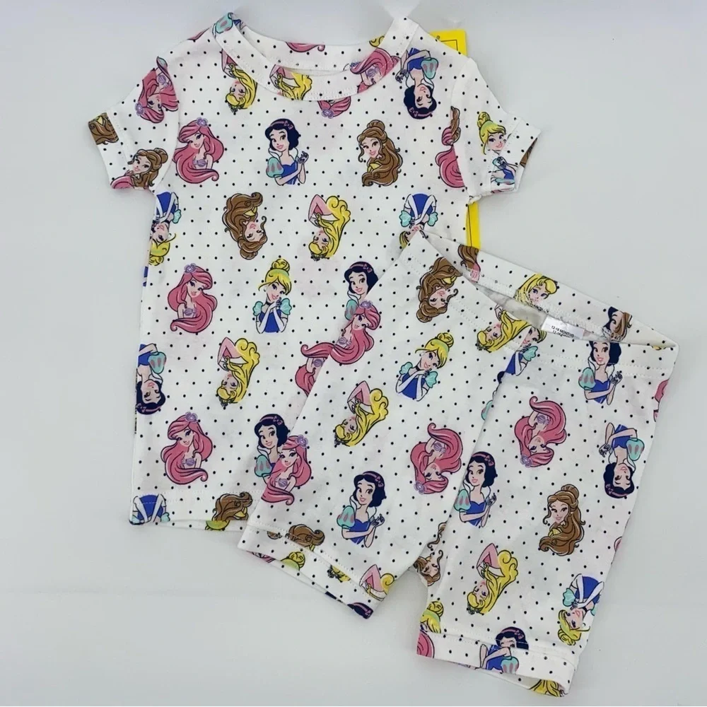 Baby Gap Disney Princess Organic Cotton Pajama Short Set - New!